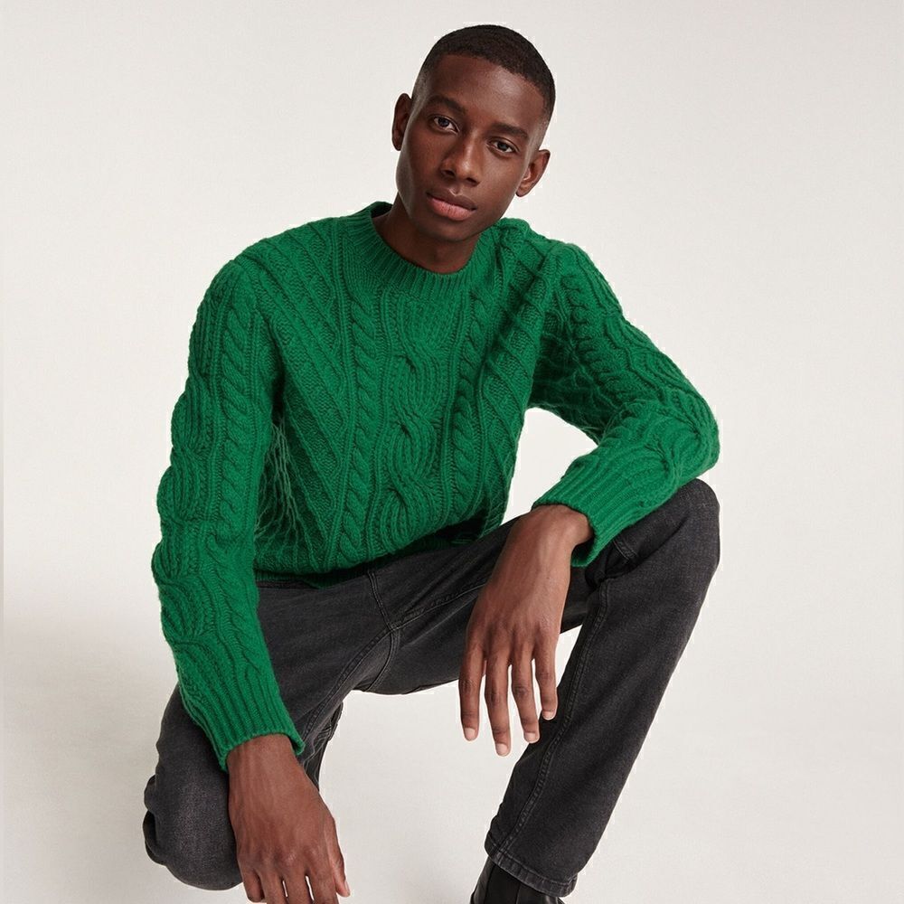 The Kooples Cable-knit Round Neck Sweater NWT